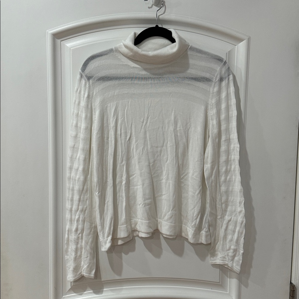 ASOS Cream Ribbed Turtleneck